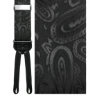 Black Paisley Silk Suspenders